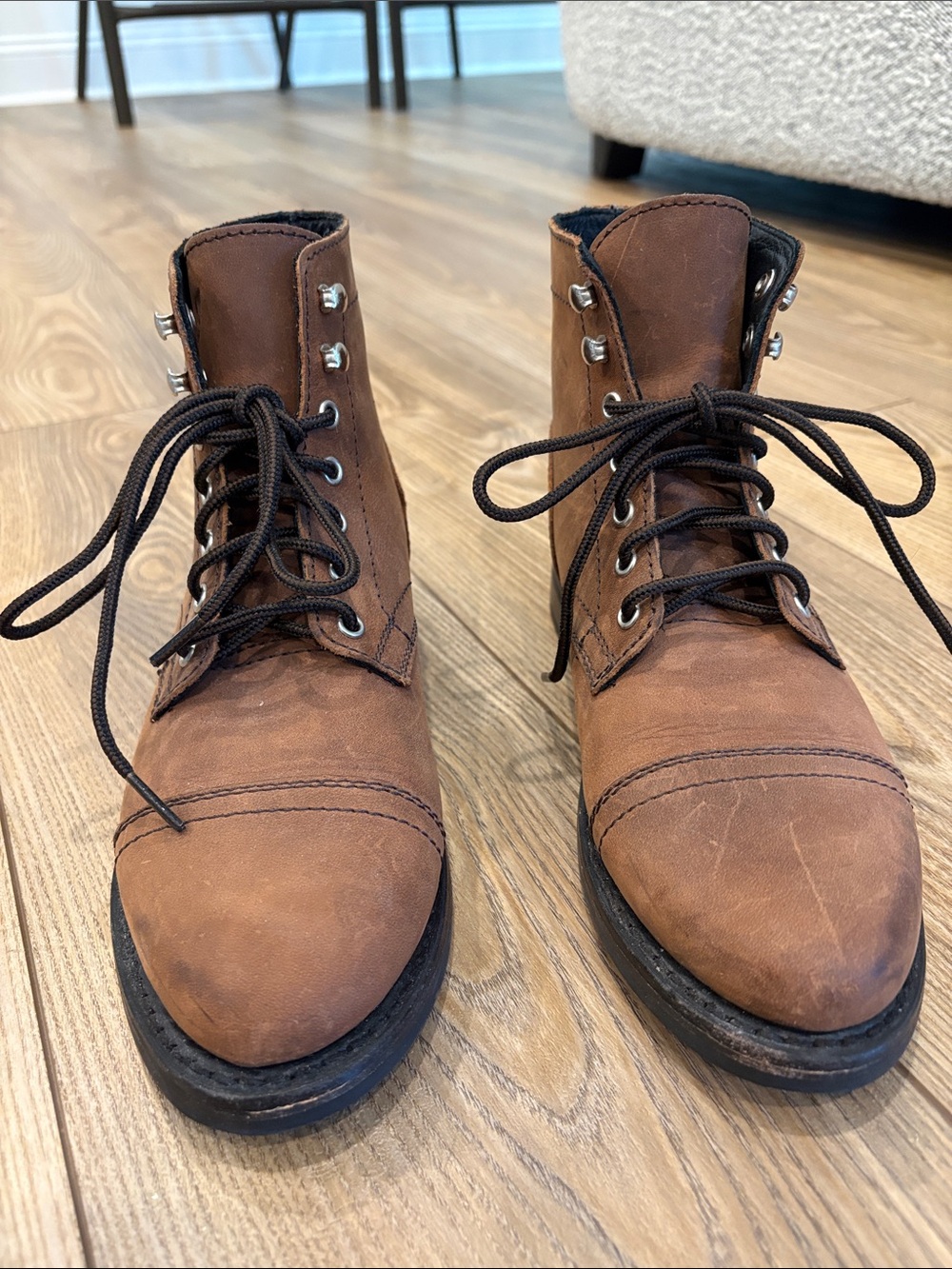 Thursday Boot Company Women's Brown Lace-Up Leather Boots